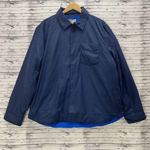 Outerknown Other - Outerknown Snap Jacket Men's XL Navy Blue Nylon Shaket Puffer NEW READ